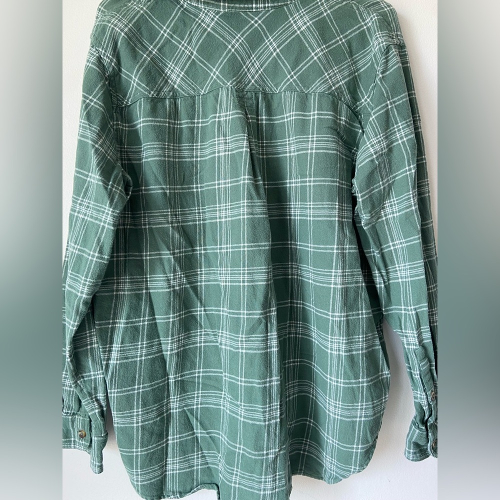 Women's Plaid Print Flannel Shirt - Picture 9 of 10